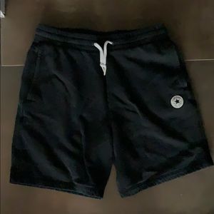 Black converse sweat shorts